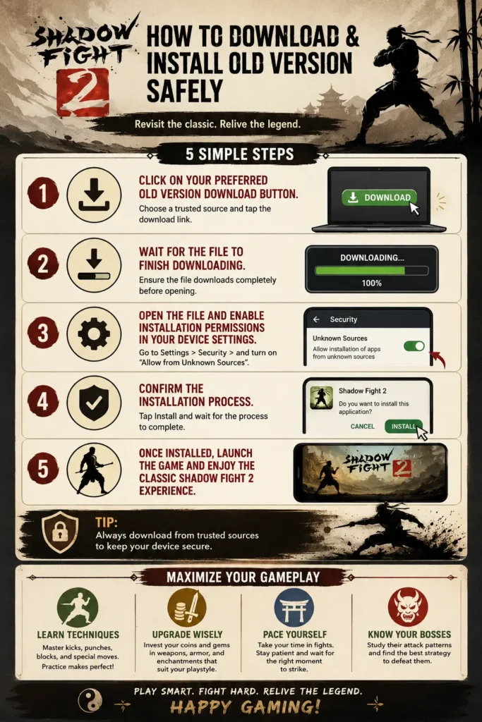 Shadow fight 2 older version download guide